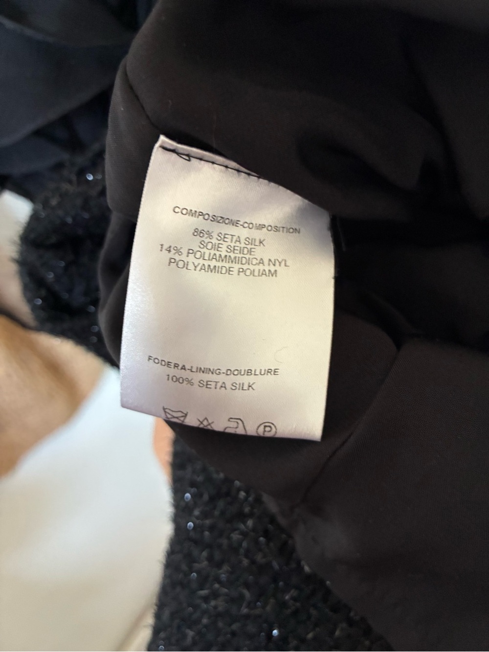 RARE Vintage Couture Couture Los Angeles Silk Ruffle Tweed Dress luxury chiffon - Picture 5 of 7